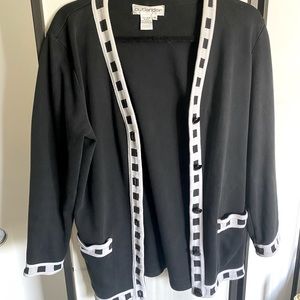 Vintage Black Sweater Cardigan with buttons Size Medium